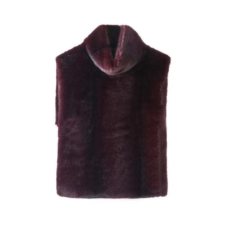Cappotto donna in pelliccia sintetica dal taglio ampio