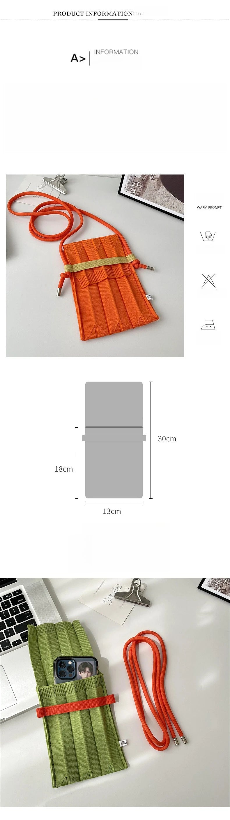 Phone Pocket – Borsa a Tracolla da Donna, Design