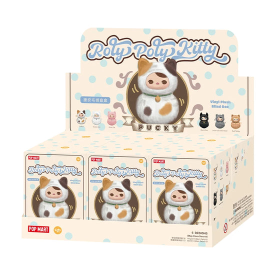 Pop Mart Pucky Kitty Blind Box – Gatto Peluche Misterioso da Collezione