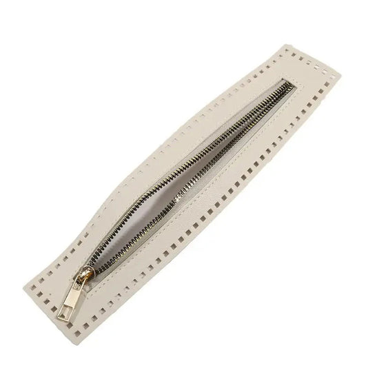 Cerniera in eco vera pelle 27 cm per borsa o borsetta – accessorio hardware solido per cucito, clutch o progetti artigianali