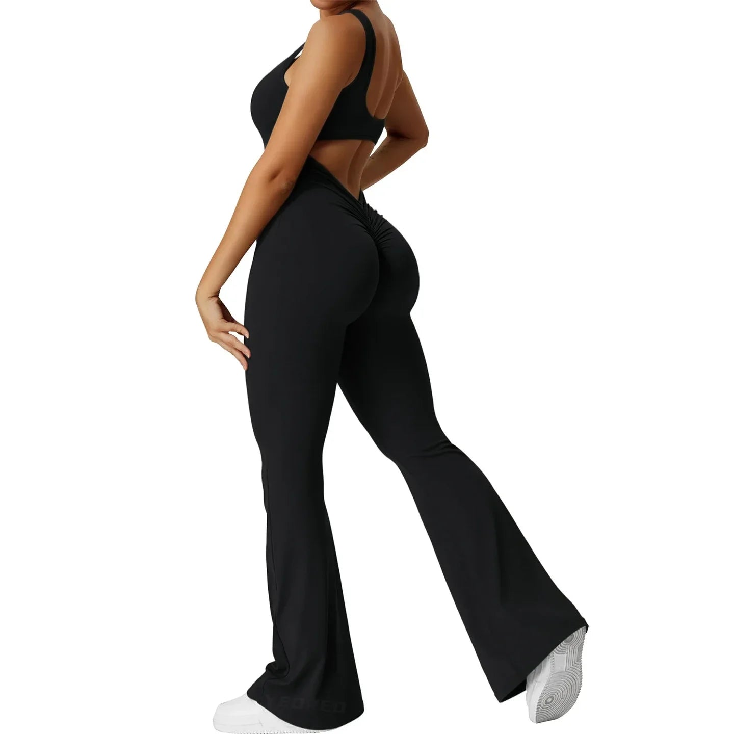 Tuta yoga intera seamless donna – Body atletico con schiena a U, modellante, da allenamento ad alto impatto