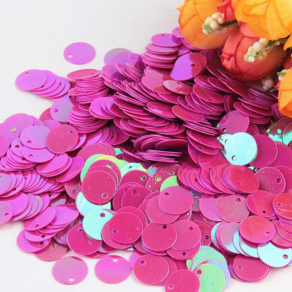 Paillettes Flat Rotonde 10–25 mm con Foro – 10 g , Costumi, Scialli, Danza, Scrapbooking e Decorazioni