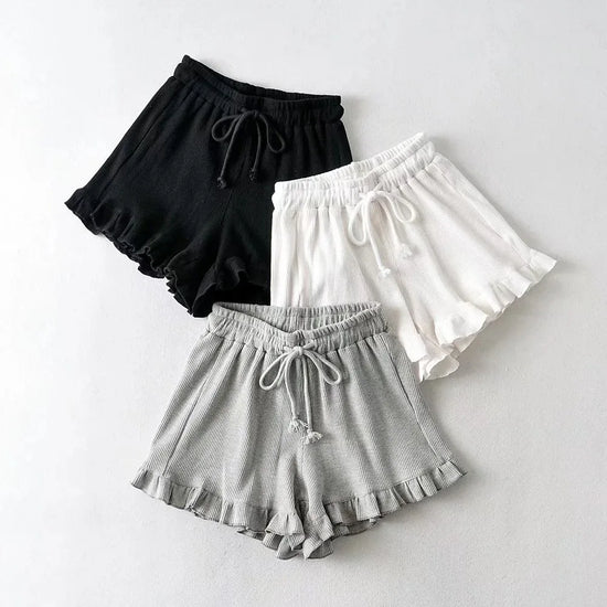 Shorts Donna Vita Alta con Coulisse – Pantaloncini Loose Estivi