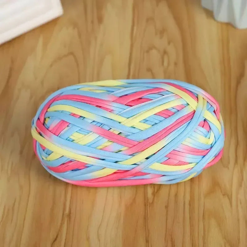 Fettuccia di Cotone Multicolor 100 g – Filo T-Shirt per Crochet, Maglia e Borse Handmade