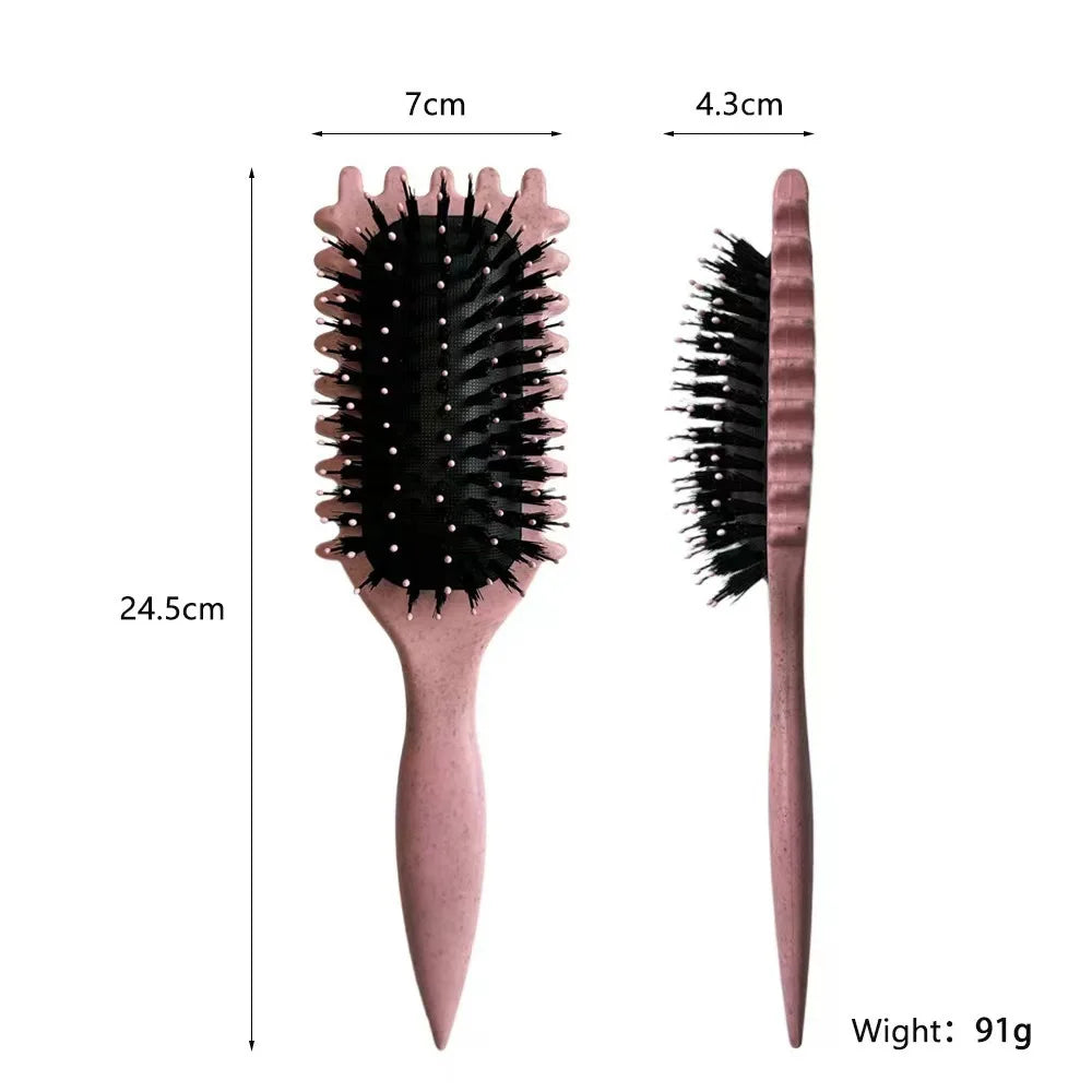 Spazzola Styling Ricci e Mossi con Impugnatura Ergonomica – Riduce Strappo e Definisce i Ricci