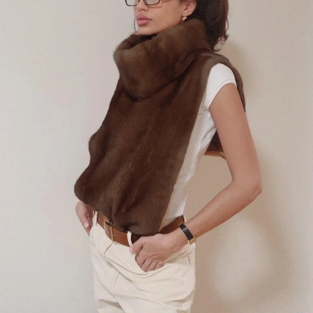 Cappotto donna in pelliccia sintetica dal taglio ampio