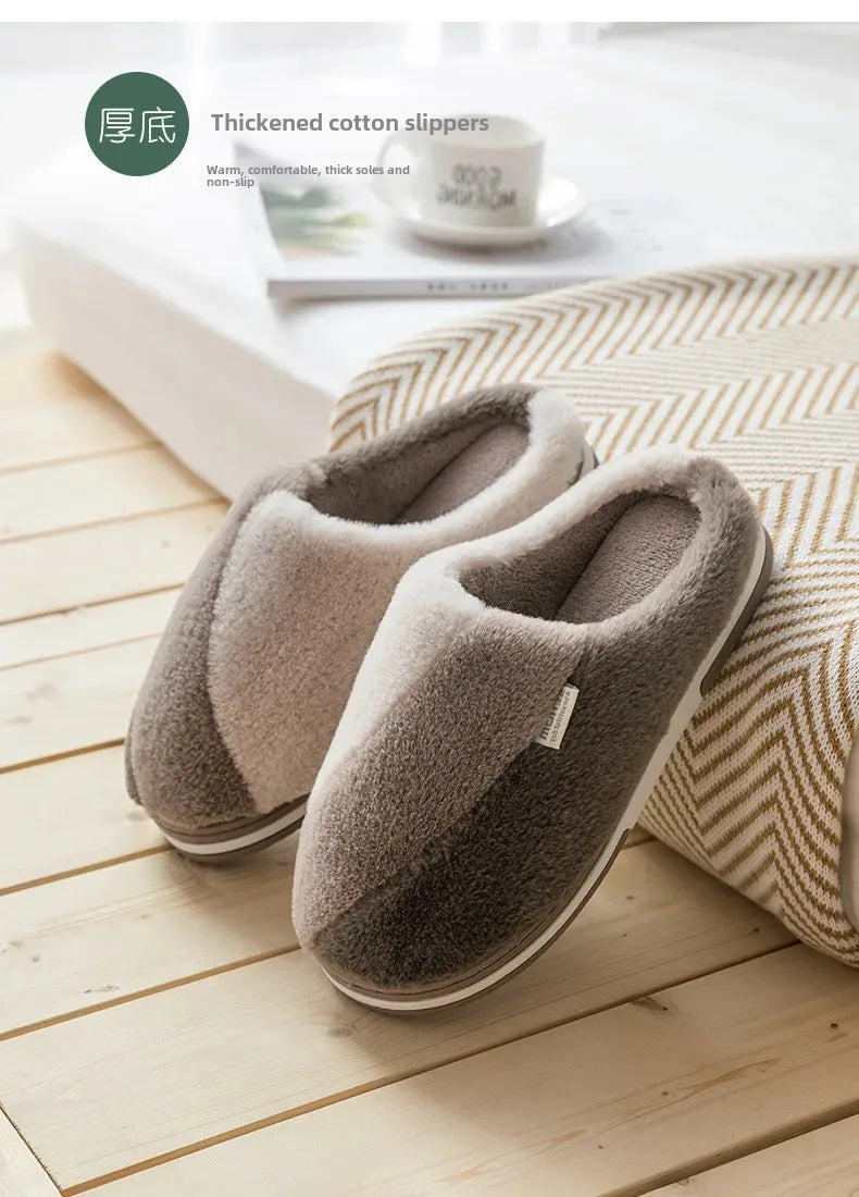 Ciabatte indoor unisex 2025 – suola alta in cotone, antiscivolo, pelose e super calde