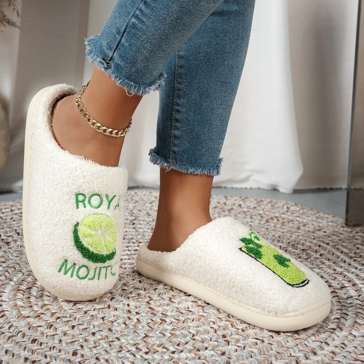 Pantofole Donna Morbide Invernali Simpatiche Royal Mojito Calde e Comode da Casa