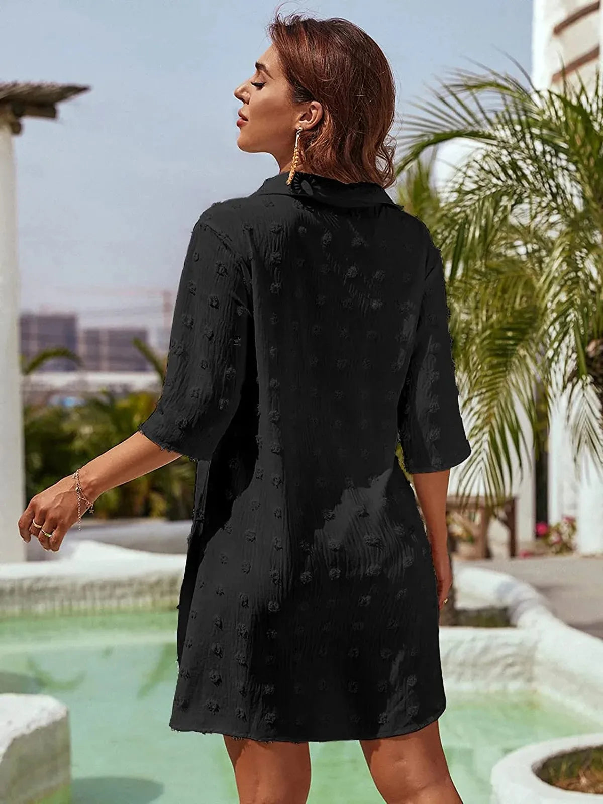 Abito Donna Effetto Pizzo Jacquard – Copricostume