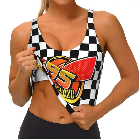 Maglia cars SaettaMcQueen Donna | Cartoon Fitness Crop Top Cars