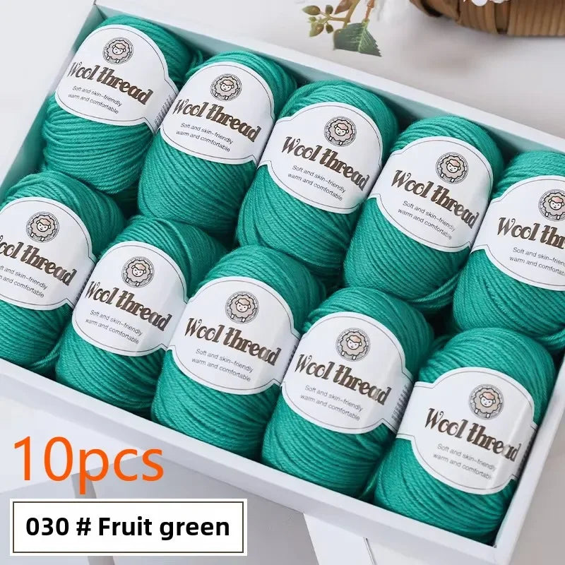 Set 10 gomitoli lana merino 500 g – filato grosso per maglioni, sciarpe e progetti a maglia / uncinetto