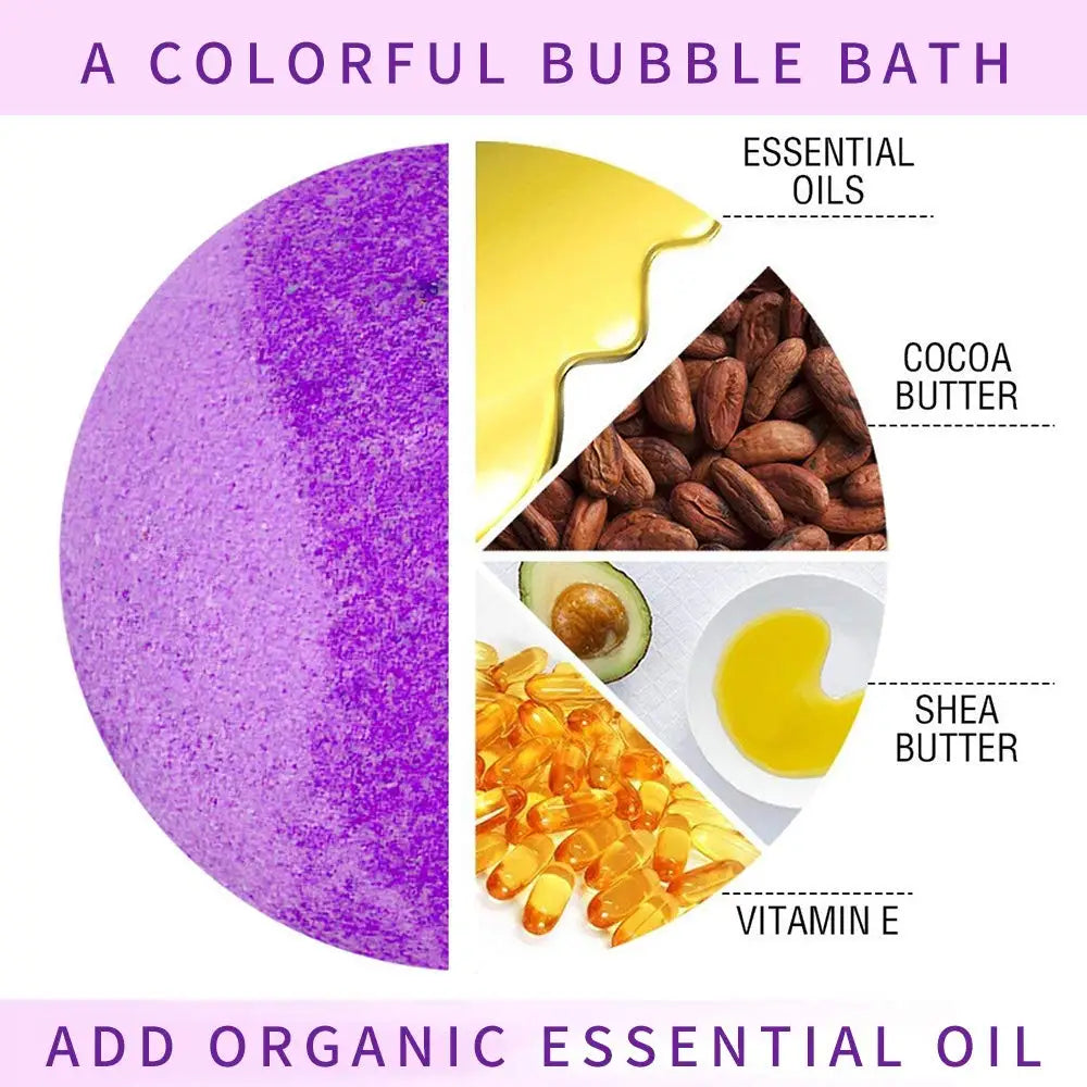 Bombe da Bagno Naturali 12 Pezzi – Set Spa Relax Handmade Regalo Donna