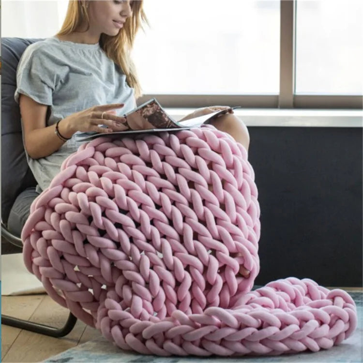 Filato Tubolare Ultra Grosso 500 g — Cored Cotton & Wool per Coperta, Cappello, Arm Knitting e Progetti DIY
