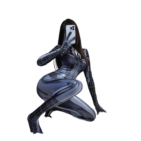 Costume Spider-Man da Donna – Body Supereroe Spandex per Cosplay e Feste