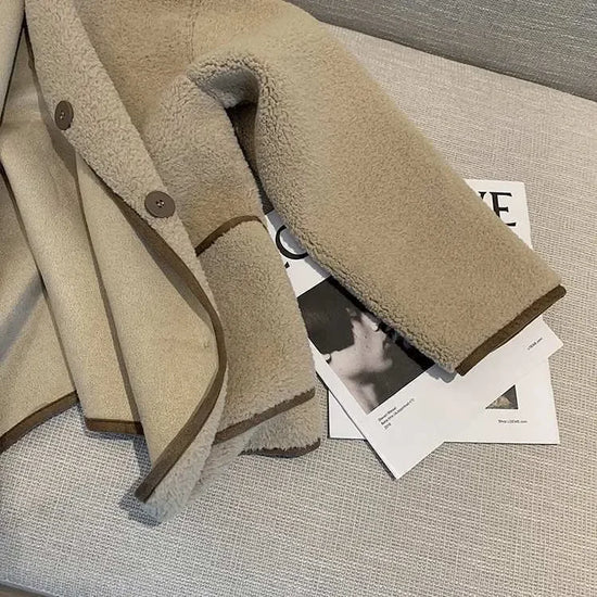Giacca corta in pelliccia d'agnello donna – Cappotto oversize imbottito per l'inverno, taglie piccole disponibili