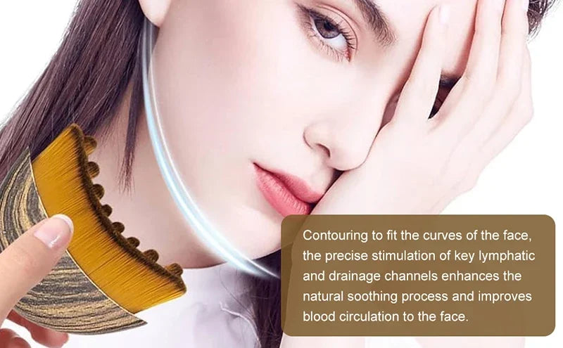 Spazzola Drenaggio Linfatico Viso – Massaggiatore Manuale per Skincare