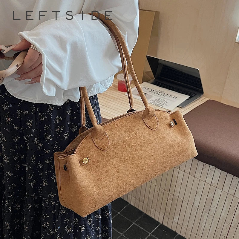 Borsa baguette tote in suede 2025 – stile underarm sofisticato, capiente e raffinato per donne commuter