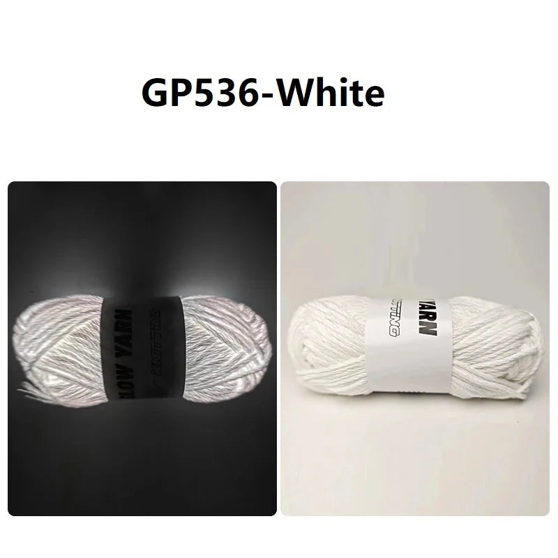 Filato luminiscente 55 m – Yarn glow in the dark per maglieria, tappeti, sciarpe e borse artistiche