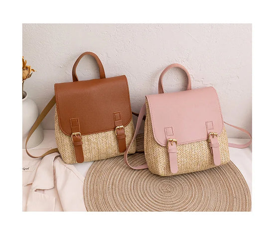 Zaino Donna Intrecciato Elegante – Spalla Moda Effetto Tessuto