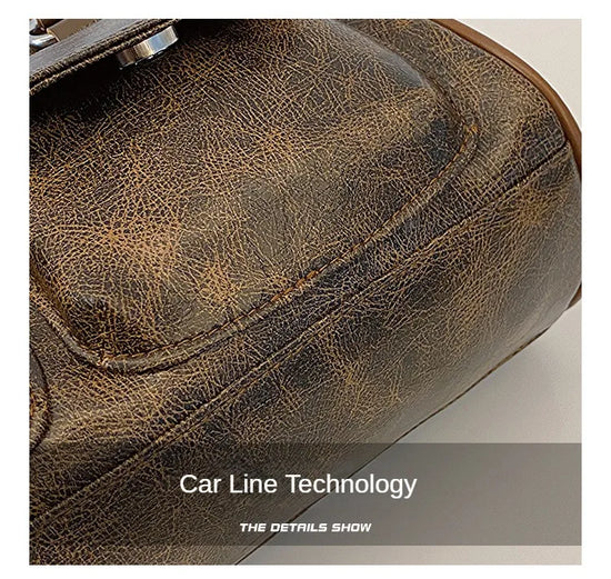 Borsa baguette donna retrò con doppie tasche frontali – trendy piccola underarm per il 2025