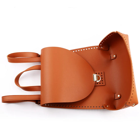 Kit Zaino / Borsa con Base in Ecopelle e Uncinetto – Fai-da-Te Borsa Unica