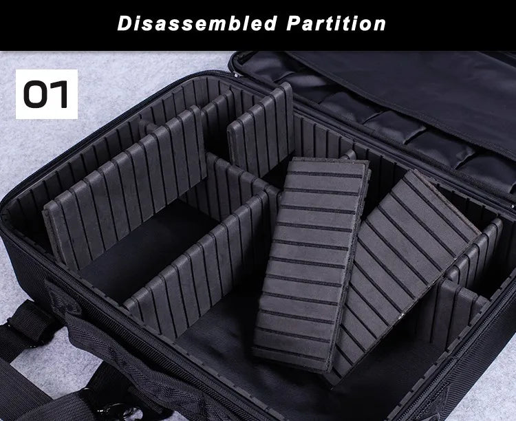 Borsa cosmetici grande in tessuto Oxford – beauty case da viaggio donna grande capacità, organizer make-up waterproof