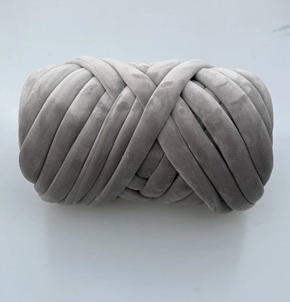 Filato marshmallow super chunky velluto 1 kg – “super velvet” grosso per coperte gigantissime, progetti fai-da-te morbidi