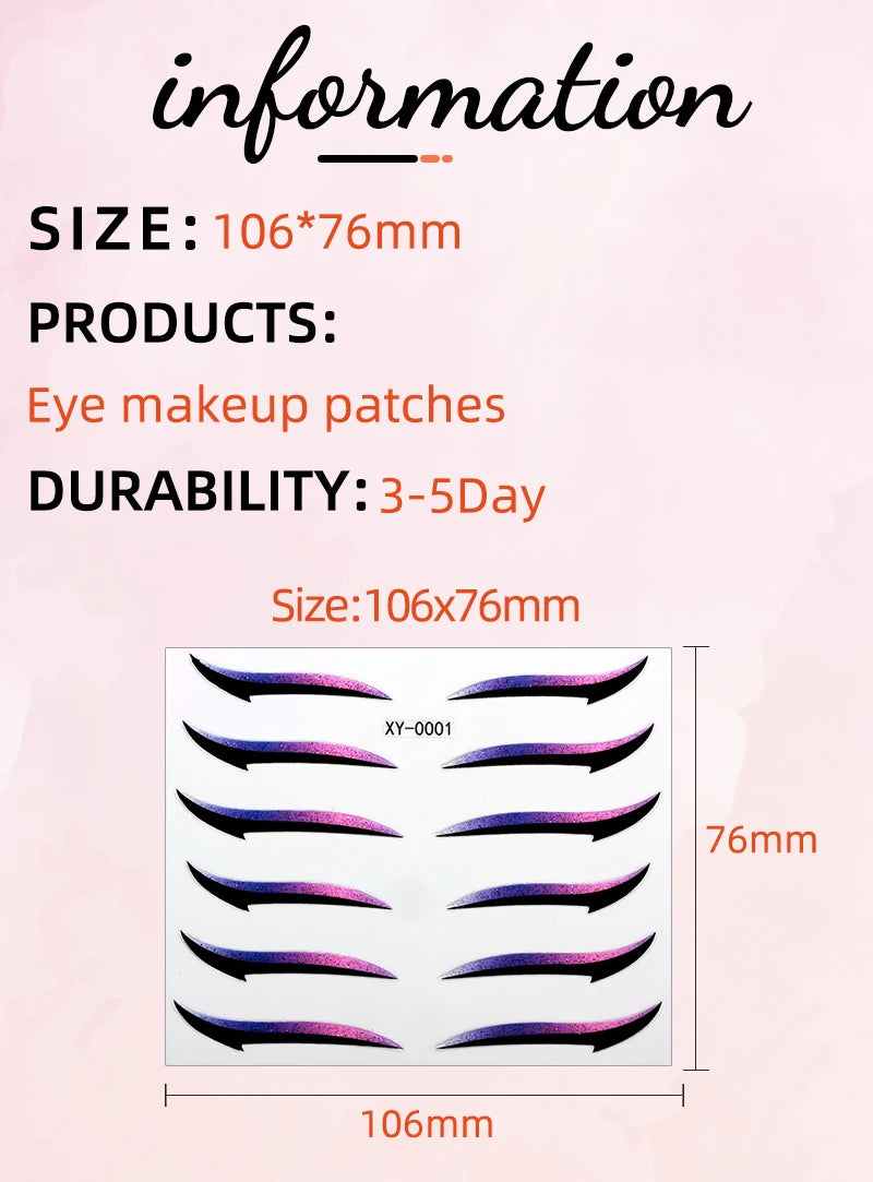 Adesivi Eyeliner Glitter Waterproof – Stickers Trucco Occhi Party