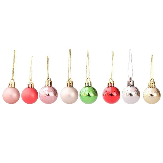 Set da 24-144 palline natalizie da 3 cm – Decorazioni natalizie infrangibili per alberi di Natale e feste