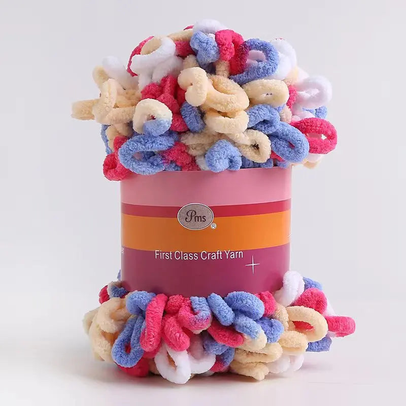 Filato ciniglia “donut braided ear” 100 g – Yarn in velluto intrecciato per maglieria, coperte, accessori fai-da-te