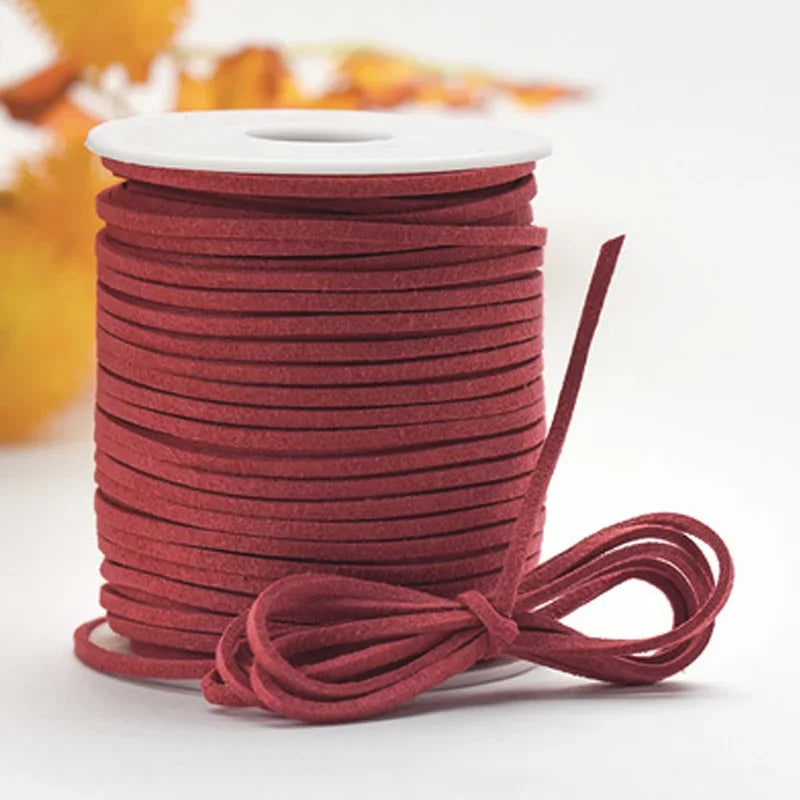 Cordoncino intrecciato in velluto coreano 45 m – Cordone in finta pelle decorazioni fai-da-te,