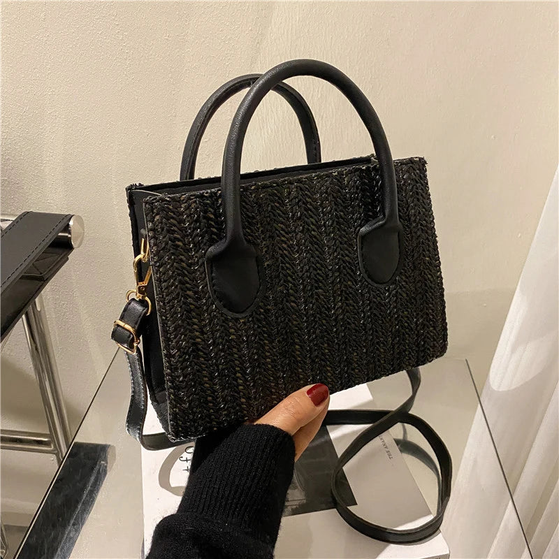 Borsa Tracolla Donna in Paglia Intrecciata – Stile Casual