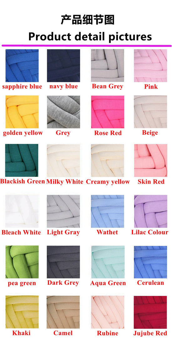 Filato Tubolare Ultra Grosso 500 g — Cored Cotton & Wool per Coperta, Cappello, Arm Knitting e Progetti DIY