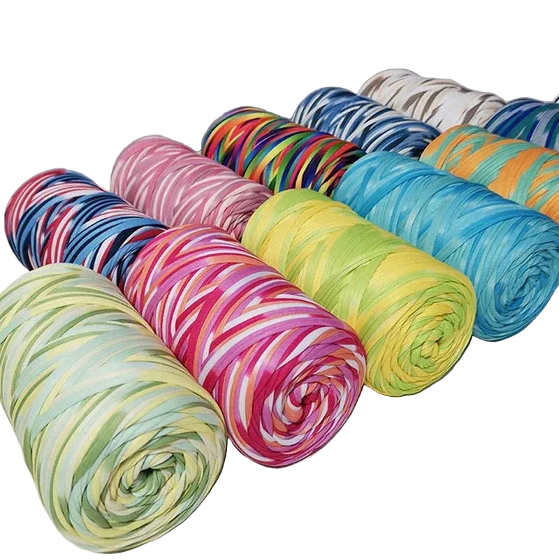 Fettuccia Intrecciata Multicolore 300 g – Filato Elasticizzato per DIY, Borse, Tappeti e Progetti Handmade