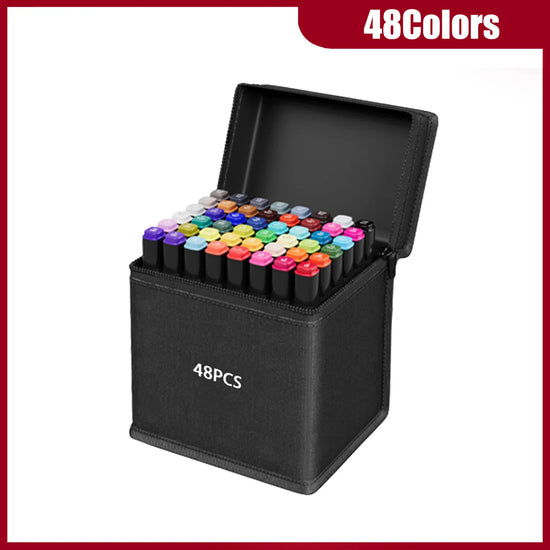 Pennarelli ad Alcool Doppia Punta – Set Artistico per Disegno e Colorazione