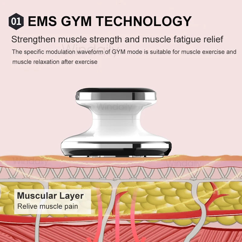 Massaggiatore Corpo EMS RF Anticellulite – Dispositivo Rimodellante Tonificante con LED