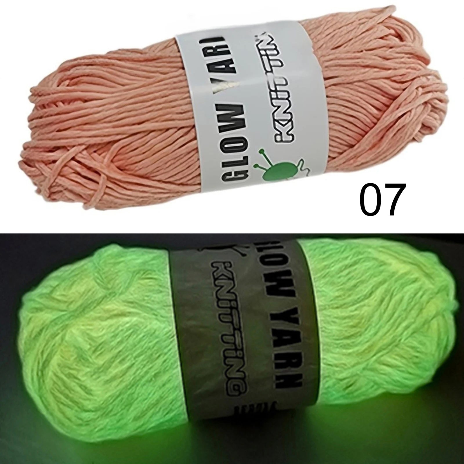 Filato luminoso in poliestere da 2 mm – Ideale per maglioni e cappelli che brillano al buio