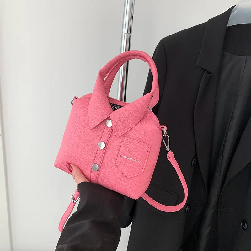 Borsa compatta quadrata in PU – shoulder / crossbody bag con zip, design elegante e di qualità per donna 2025