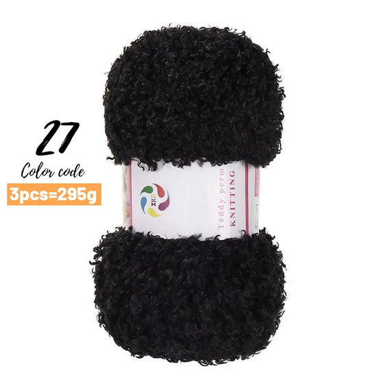 Filato teddy velvet 295 g – gomitolo pelliccia per fai-da-te maglia, borsa, coperta