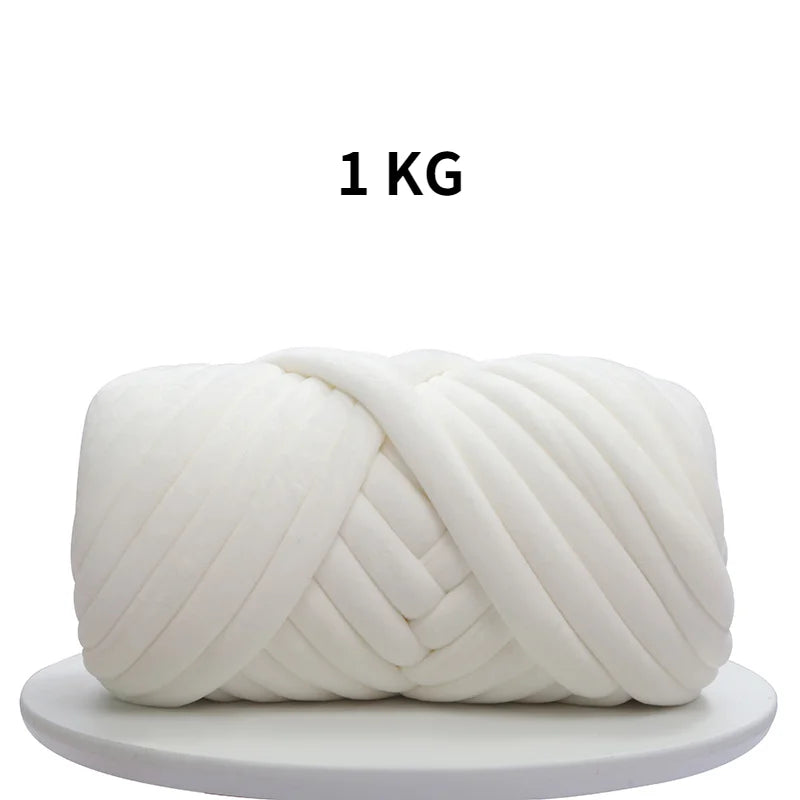 Filato marshmallow super chunky velluto 1 kg – “super velvet” grosso per coperte gigantissime, progetti fai-da-te morbidi