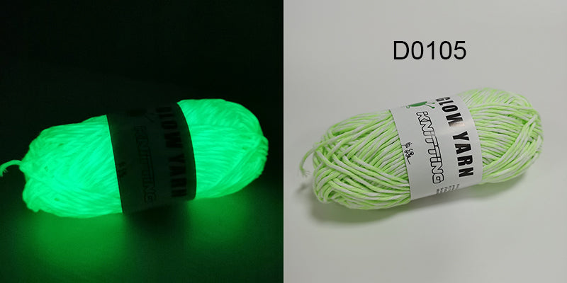 Filato luminoso in poliestere da 2 mm – Ideale per maglioni e cappelli che brillano al buio