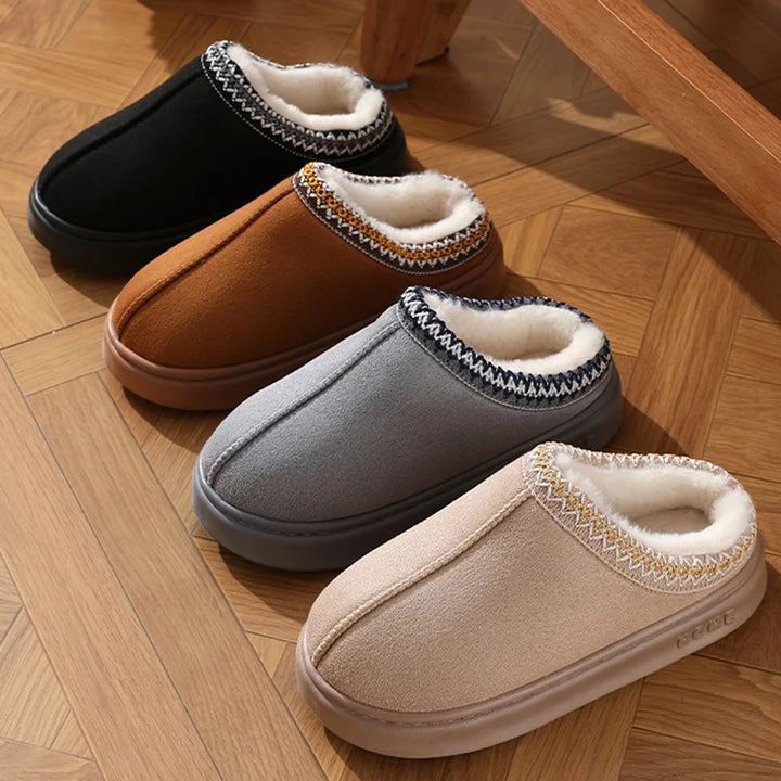 Slippers donna platform inverno 2025 ‒ pantofole fluffy platform indoor/outdoor, suola alta antiscivolo, calde e fashion