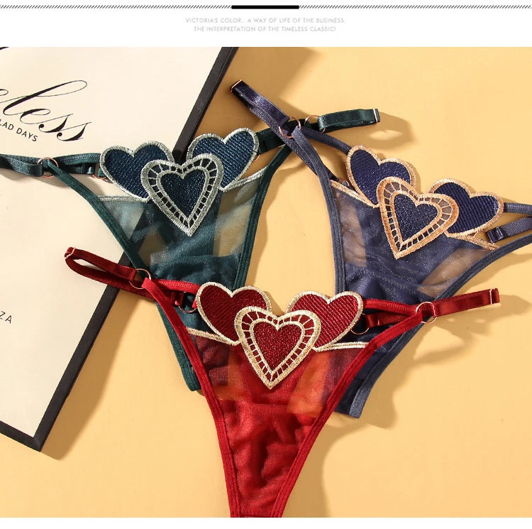 Perizoma sexy ricamato in stile giapponese – lingerie femminile a vita bassa, intimo elegante e sensuale
