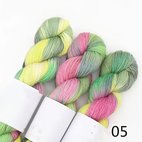 Set 3 × 100 g Lana Multicolore Sfumata – Filato Gradient per Maglieria e Uncinetto