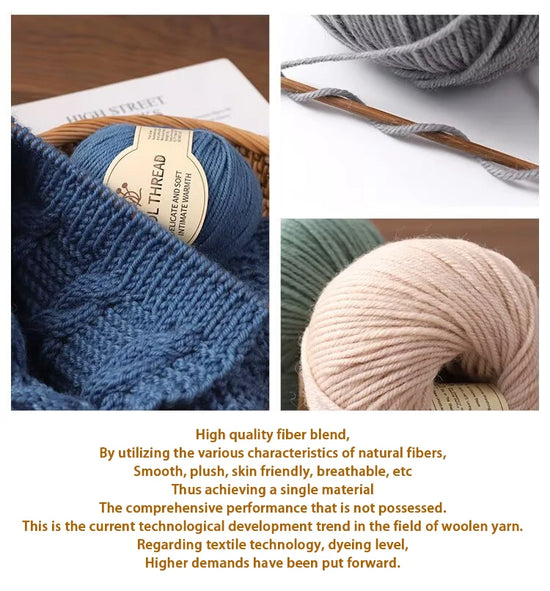 Set 10 Gomitoli Lana– 500 g Filato Medio-Spesso per Maglieria e Uncinetto