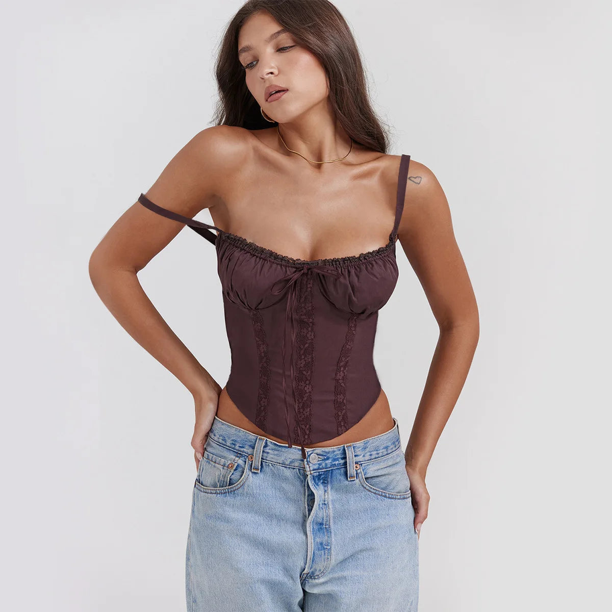 Mini Abito Corsetto in Pizzo Floreale – Estate 2025, Bianco/ Giallo/Rosso/Blu