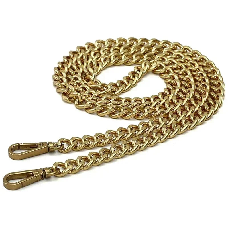 Catena 120 cm in Alluminio/Metallo per Borsa – Tracolla Fai-da-Te Staccabile per Borse Intrecciate, Accessori