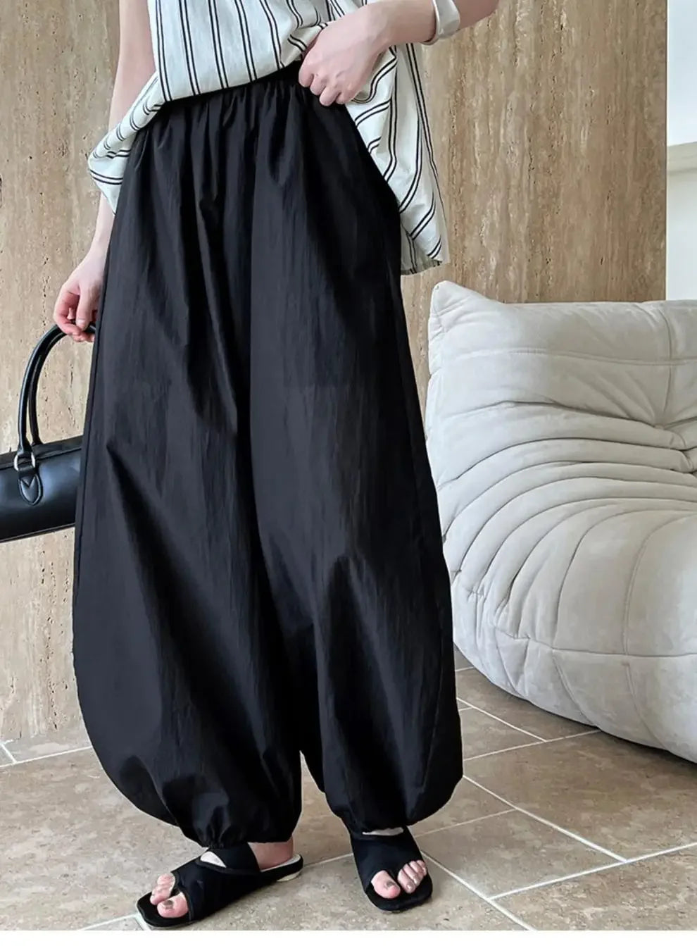 Pantaloni Bloomers Donna Vita Alta – Loose Fit Estivi