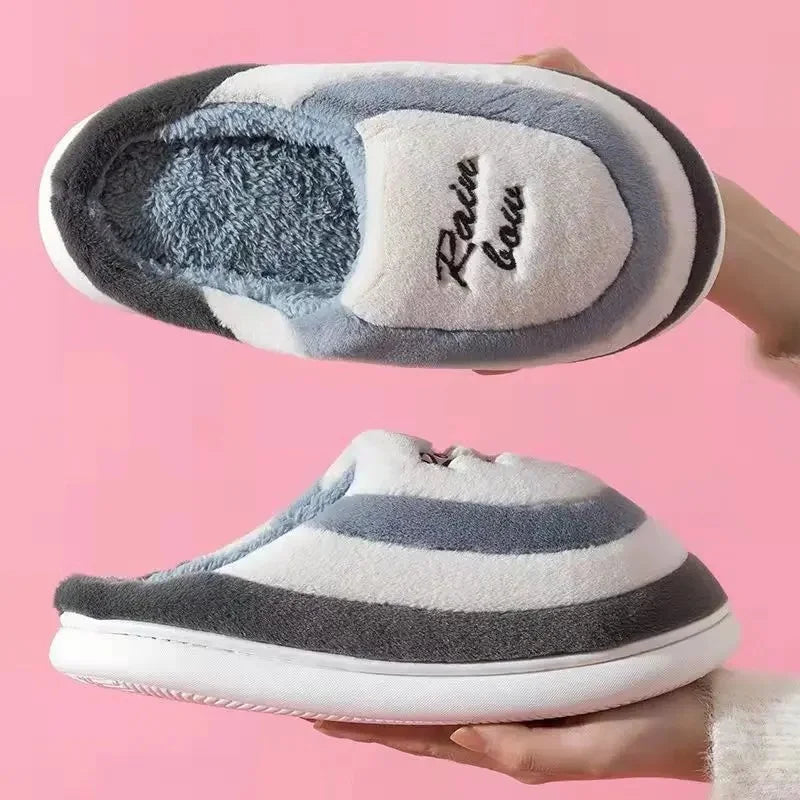 Ciabatte indoor unisex 2025 – suola alta in cotone, antiscivolo, pelose e super calde