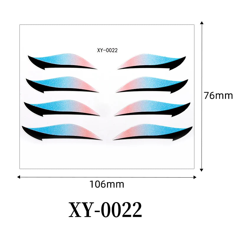 Adesivi Eyeliner Glitter Waterproof – Stickers Trucco Occhi Party
